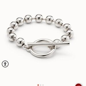 Sterling silver-plated bracelet with big beads